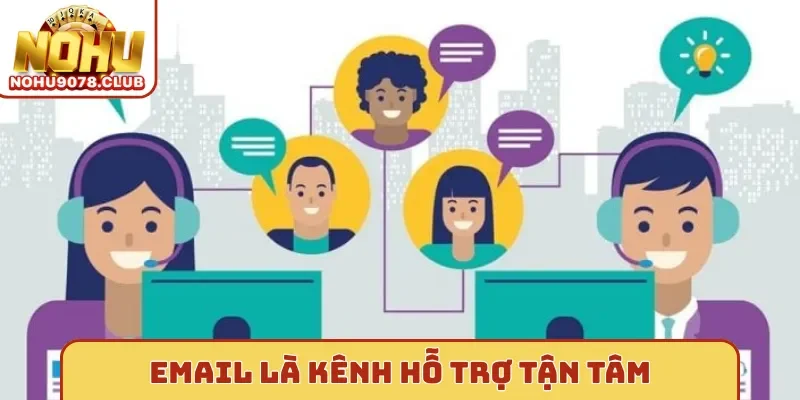 Email là kênh hỗ trợ tận tâm của Nohu